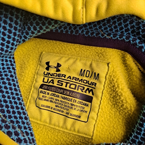 Bright Yellow Under Armour Hoodie - Picture 5 of 7